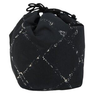 CHANEL Travel Line Purse Pouch Nylon Black CC Auth bs31438